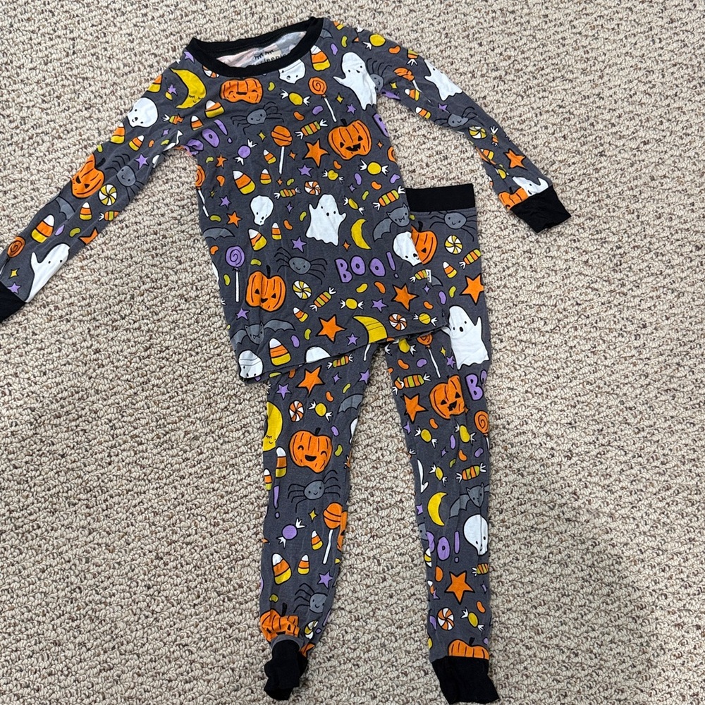 Little Sleepies Halloween Pajama Set with Ghosts and Pumpkins
